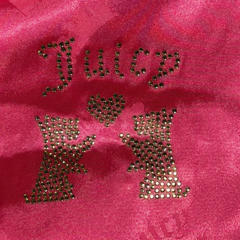 Juicy Couture Girls Pink Satin Pajama Set Scottie Dog Rhinestone 6/6X NEW
